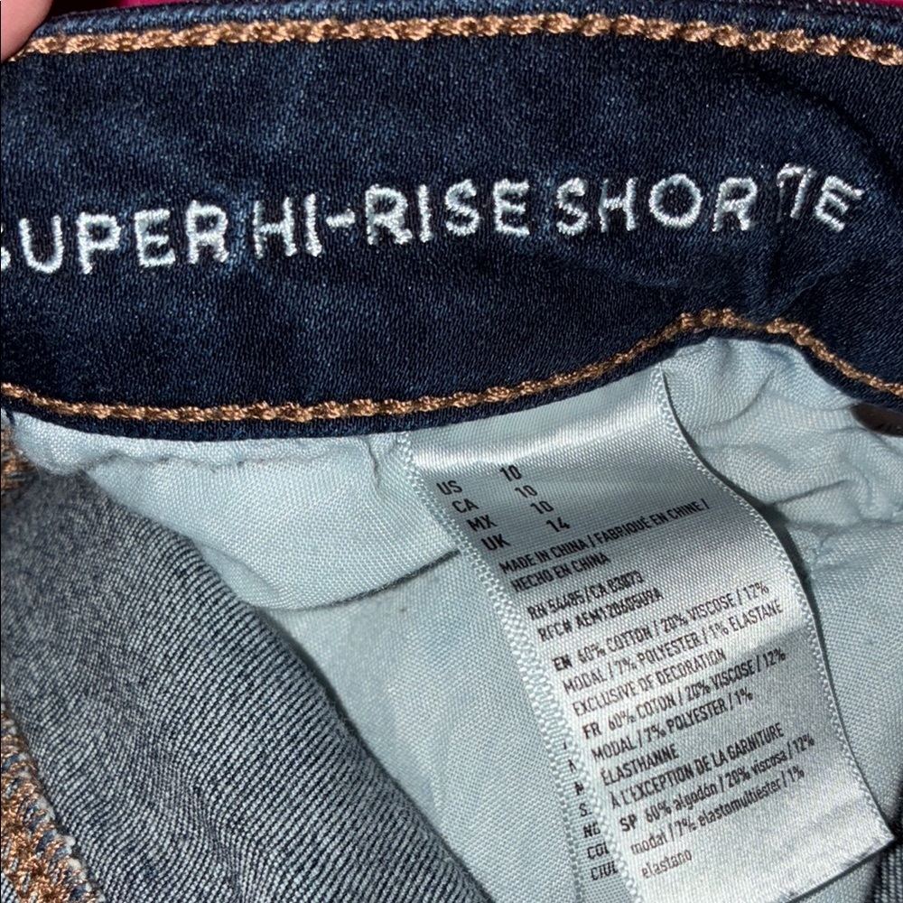 American Eagle Outfitters Blue Jean Shorts Classic Cut-Off Style - Picture 3 of 3